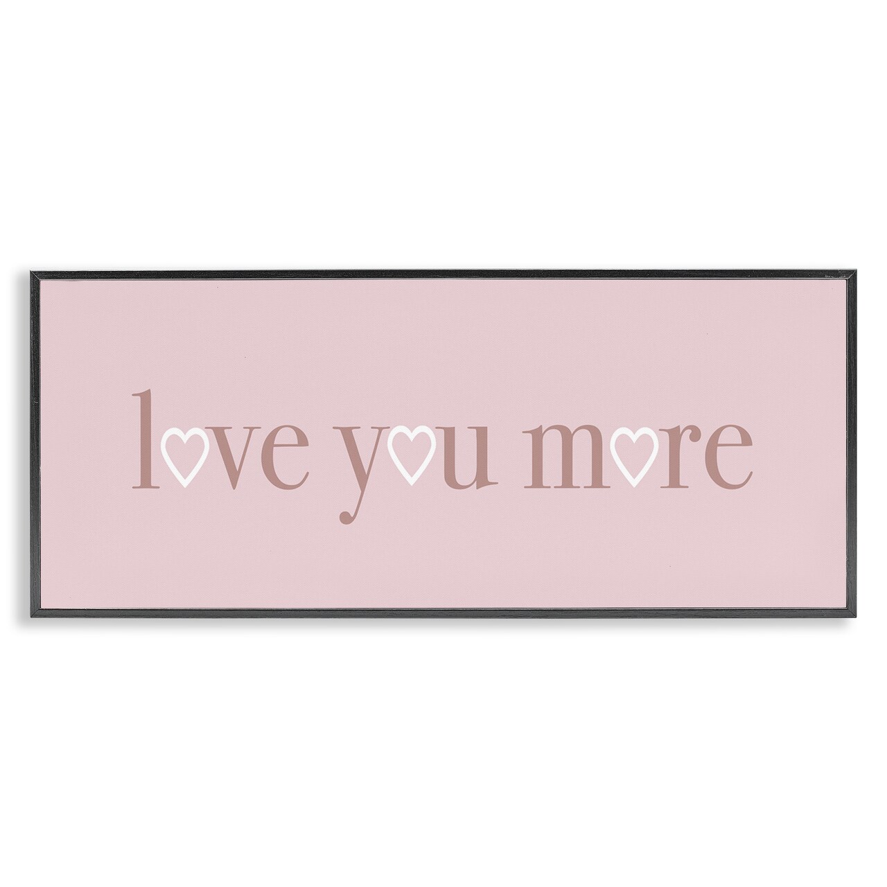 Stupell Industries Soft Pink Love You More Black Framed Giclee Art